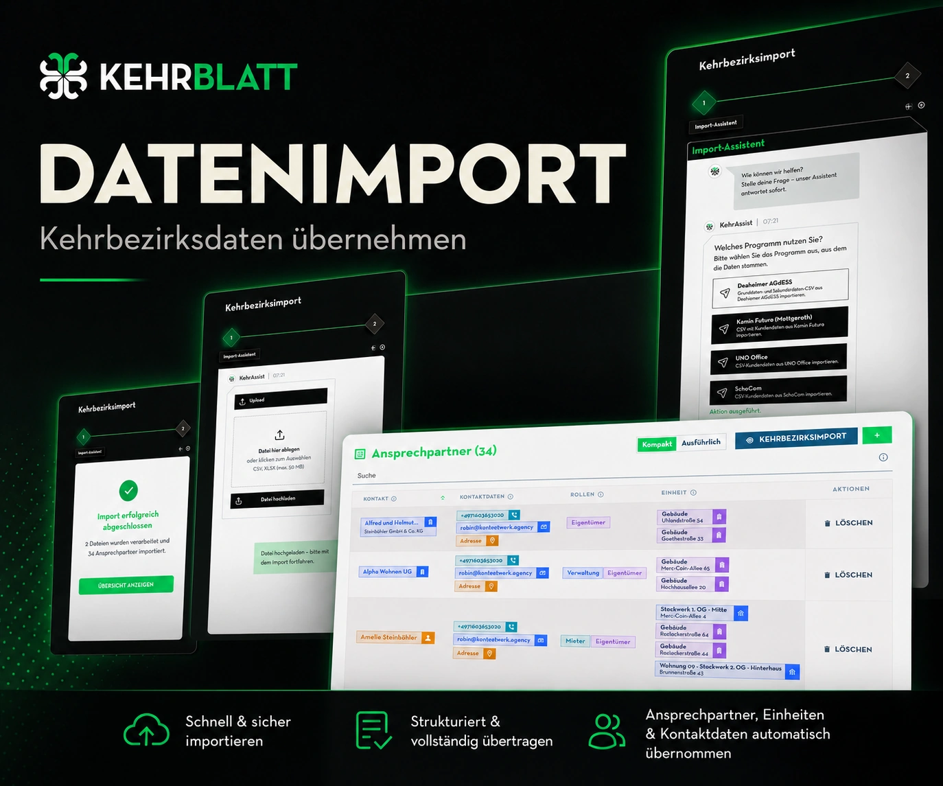 Feature-Kachel: Daten importieren